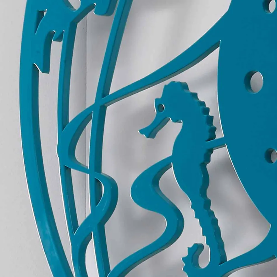 Velké moderní barevné kulaté dřevěné nástěnné hodiny - Infondoalmar Viadurini