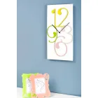 Nástěnné hodiny barevné a bílé dřevo obdélníkové moderní design - matematika Viadurini