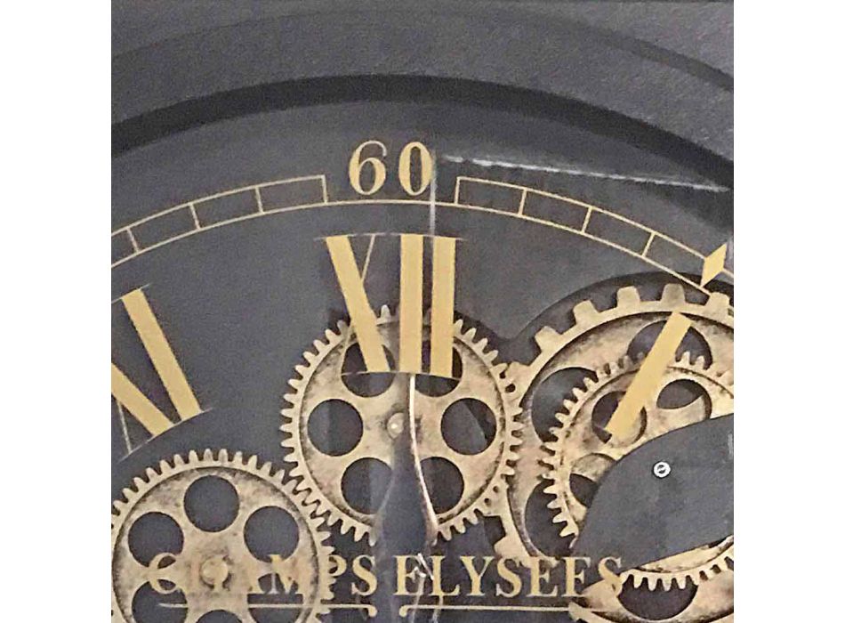 Nástěnné hodiny v retro designu v ocelovém čtvercovém tvaru Homemotion - Curzio Viadurini