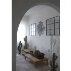 Moderní design nástěnné hodiny v černé nebo bílé železo vyrobené v Itálii - Baldo Viadurini