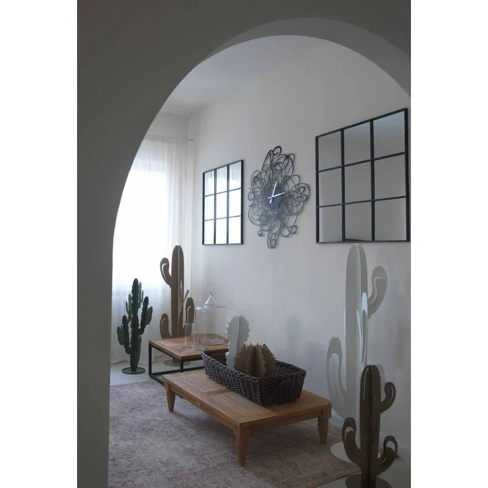 Moderní design nástěnné hodiny v černé nebo bílé železo vyrobené v Itálii - Baldo Viadurini