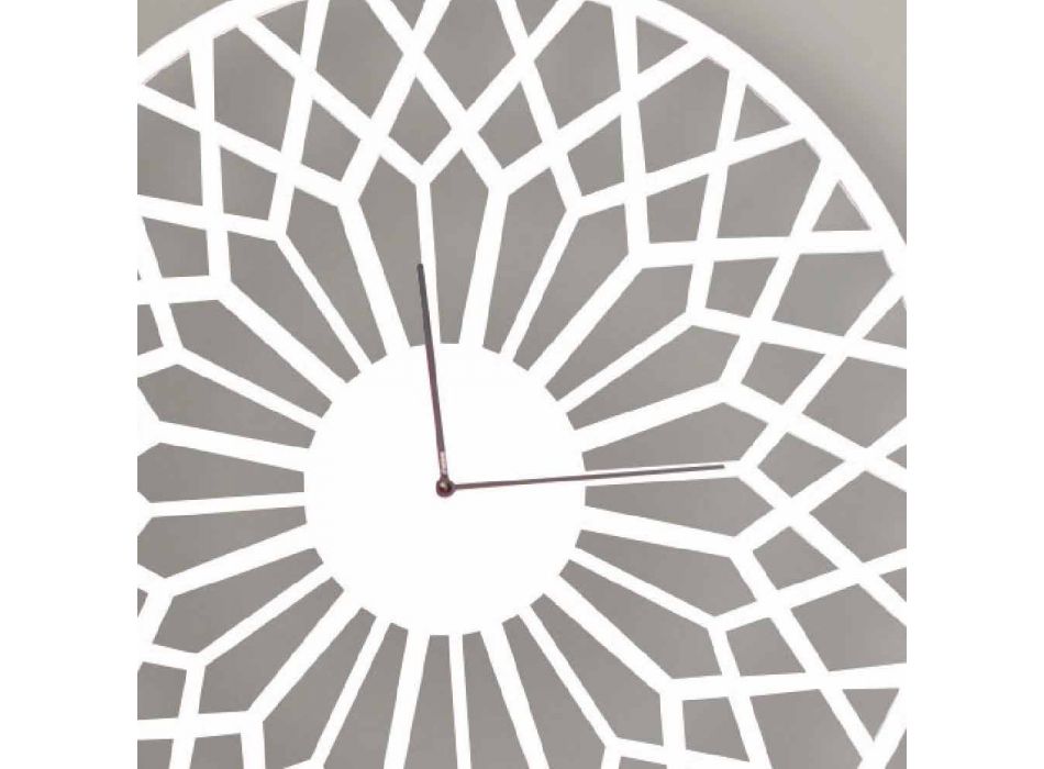 Velké a moderní designové nástěnné hodiny v kulatém barevném dřevě - Dandalo Viadurini