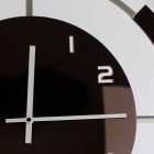 Nástěnné hodiny z bílého dřeva a bronzu Ozdoby moderního designu - Mavia Viadurini