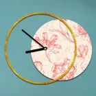 Hodiny s dřevěným a potištěným panelem Made in Italy - Malawi Viadurini