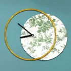 Hodiny s dřevěným a potištěným panelem Made in Italy - Malawi Viadurini