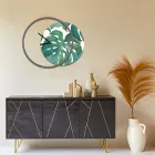 Hodiny s dřevěným a potištěným panelem Made in Italy - Malawi Viadurini