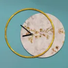 Hodiny s dřevěným a potištěným panelem Made in Italy - Malawi Viadurini