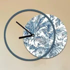 Hodiny s dřevěným a potištěným panelem Made in Italy - Malawi Viadurini