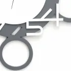 Velké a moderní design nástěnné hodiny v bílé a šedé dřevo - číslice Viadurini