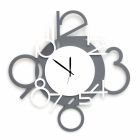 Velké a moderní design nástěnné hodiny v bílé a šedé dřevo - číslice Viadurini