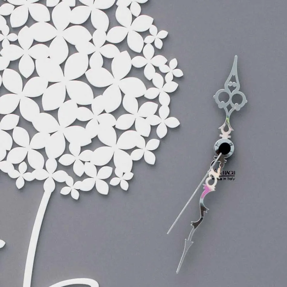 Moderní design kulaté zdobené šedé dřevo nástěnné hodiny - horní sprcha Viadurini