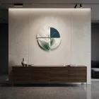 Nástěnné hodiny z metakrylátu s potiskem a geometrickými tvary, vyrobené v Itálii - Lumea Viadurini