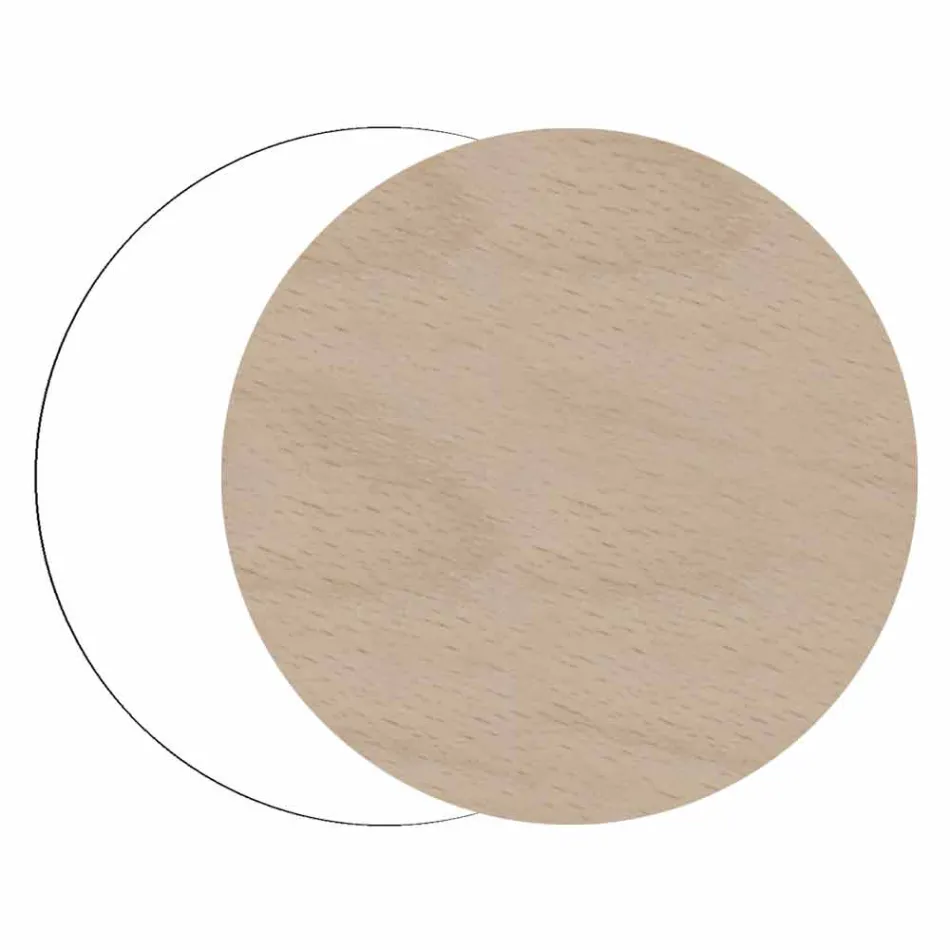 Moderní a kulaté dřevěné nástěnné hodiny se sezónním designem Viadurini