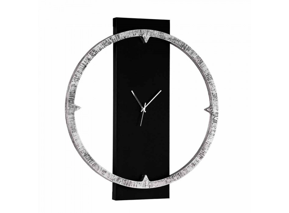 Nástěnné hodiny zdobené ručně na materiálu vyrobeném v Itálii Agostino Viadurini