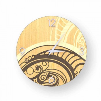 Adro abstraktní design nástěnné hodiny ze dřeva, vyrobené v Itálii