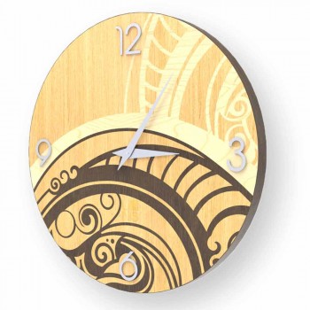 Adro abstraktní design nástěnné hodiny ze dřeva, vyrobené v Itálii