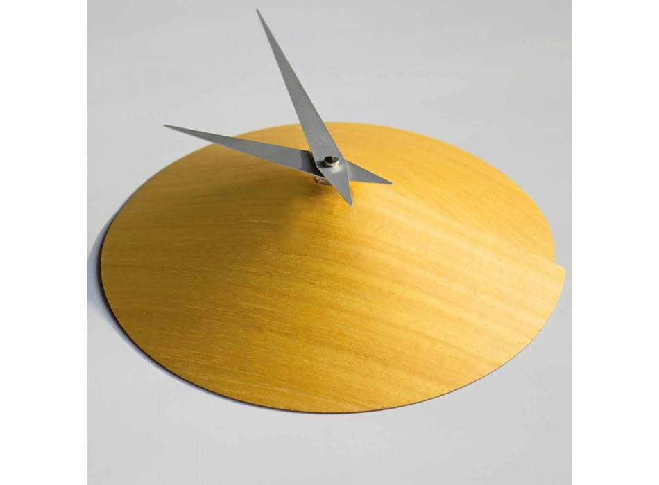 Designové nástěnné hodiny Ø 19,5 cmin Přírodní dřevo Vyrobeno v Itálii - kráter Viadurini