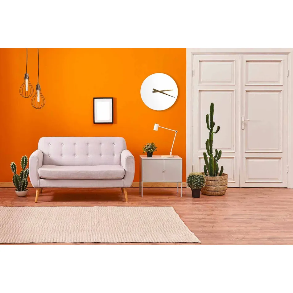 Velké barevné moderní nástěnné hodiny z kulatého dřeva - Dione Viadurini