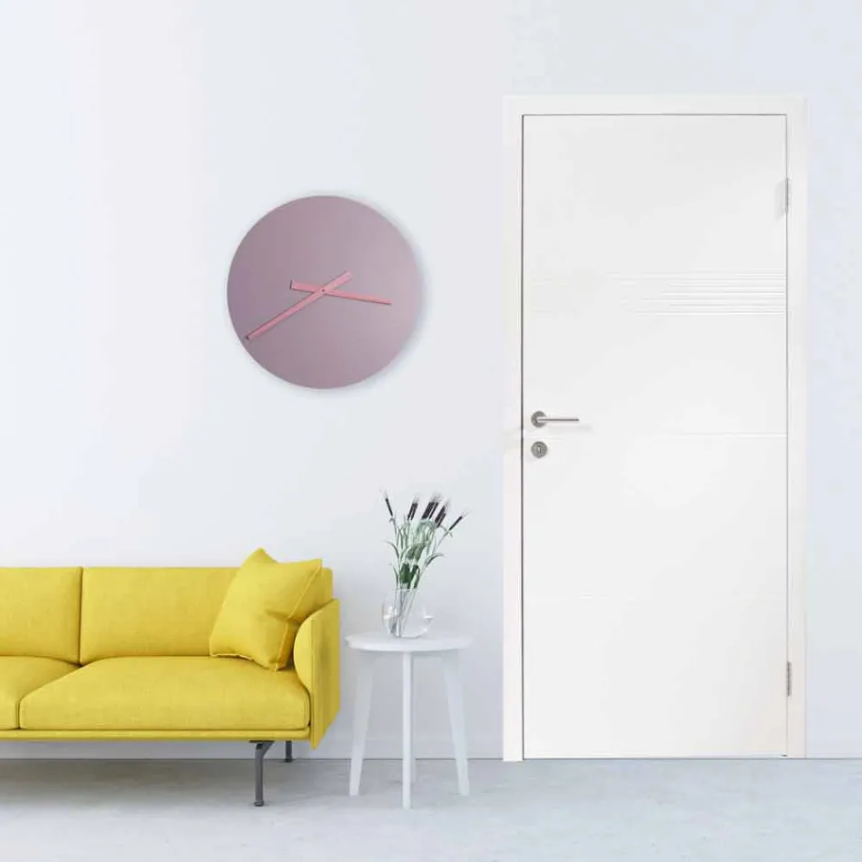 Velké barevné moderní nástěnné hodiny z kulatého dřeva - Dione Viadurini