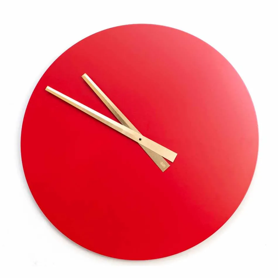 Velké barevné moderní nástěnné hodiny z kulatého dřeva - Dione Viadurini