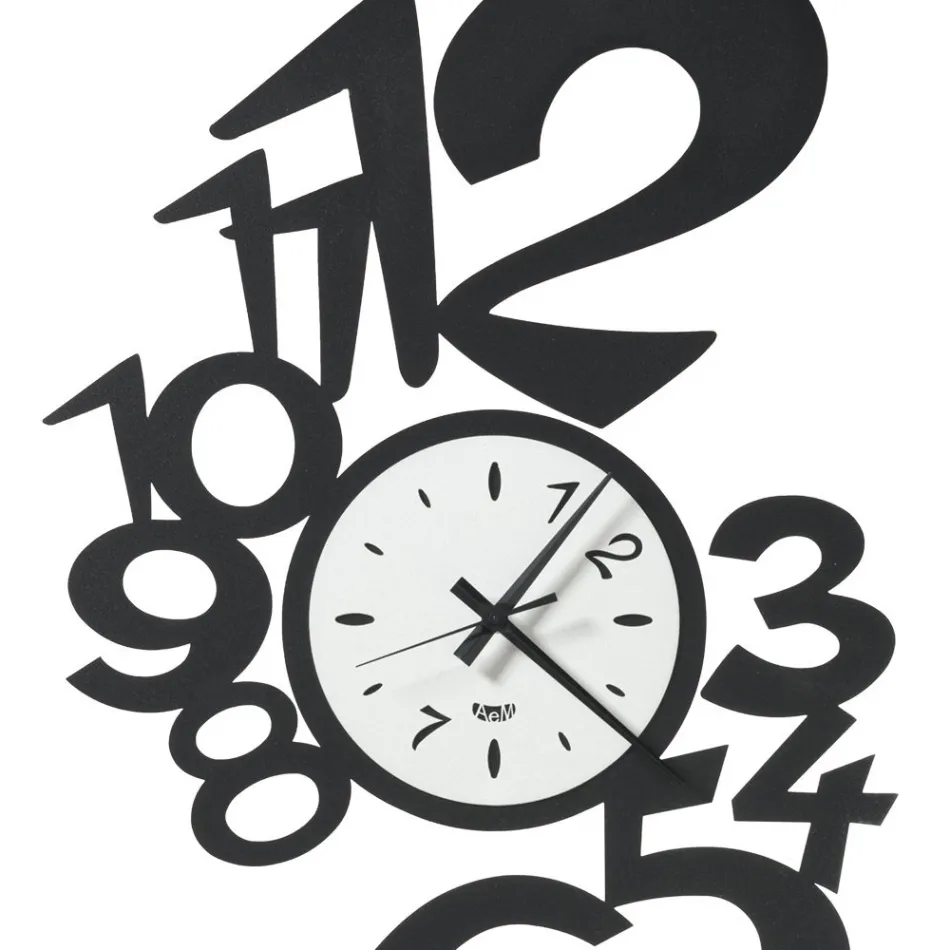 Velké designové železné nástěnné hodiny s vnějšími čísly - Vodnář Viadurini