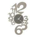 Velké designové železné nástěnné hodiny s vnějšími čísly - Vodnář