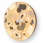 Nástěnné hodiny v dřevěném designu Cles vyrobené v Itálii Viadurini