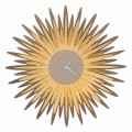 Moderní nástěnné hodiny s tvarem železa vyrobené v Itálii - Fuoco