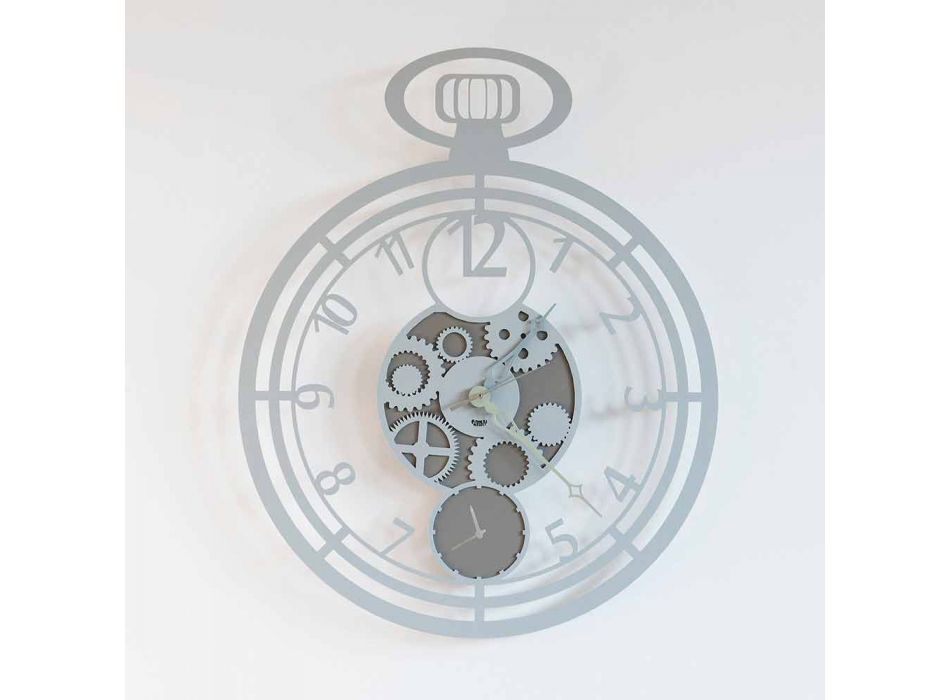 Moderní kruhové nástěnné hodiny v barevné železo vyrobené v Itálii - Cherry Viadurini