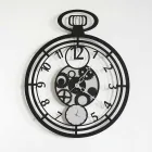 Moderní kruhové nástěnné hodiny v barevné železo vyrobené v Itálii - Cherry Viadurini