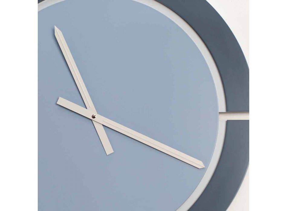 Moderní kulaté nástěnné hodiny v bílé modré Avio - Savio Viadurini