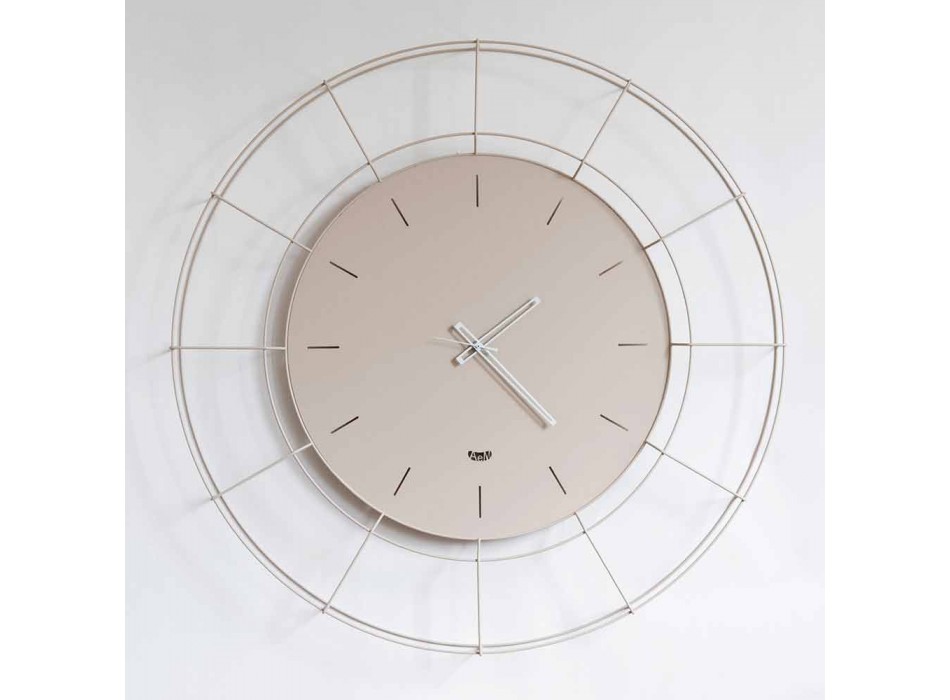 Moderní nástěnné hodiny z barevné oceli vyrobené v Itálii - Adalgiso Viadurini