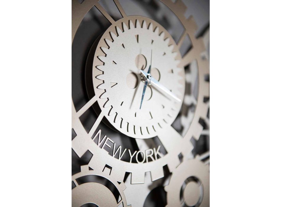 Moderní železné nástěnné hodiny se třemi Fusi vyrobenými v Itálii - mechanické Viadurini