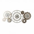Moderní železné nástěnné hodiny se třemi Fusi vyrobenými v Itálii - mechanické