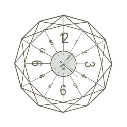 Moderní nástěnné hodiny v železném geometrickém designu 3 povrchové úpravy - Idero Viadurini