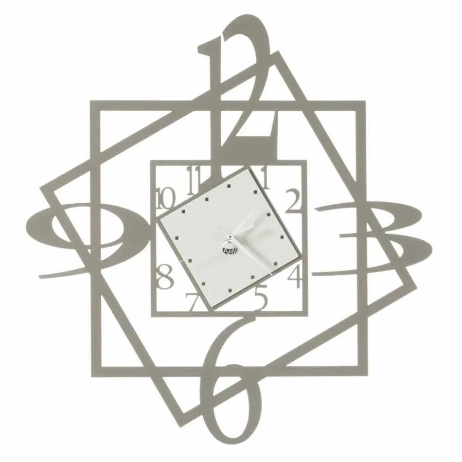 Moderní železné nástěnné hodiny s geometrickým designem vyrobené v Itálii - Procida Viadurini