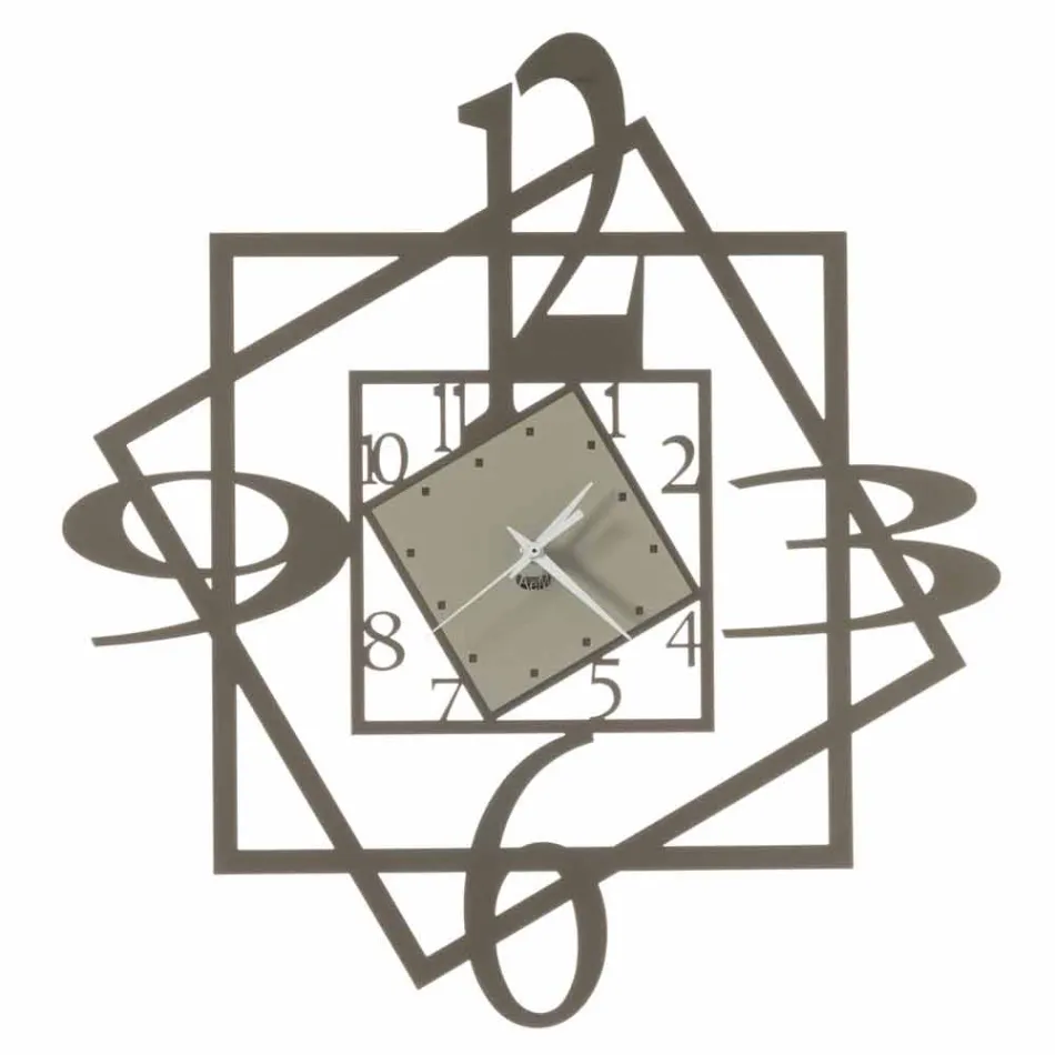 Moderní železné nástěnné hodiny s geometrickým designem vyrobené v Itálii - Procida Viadurini