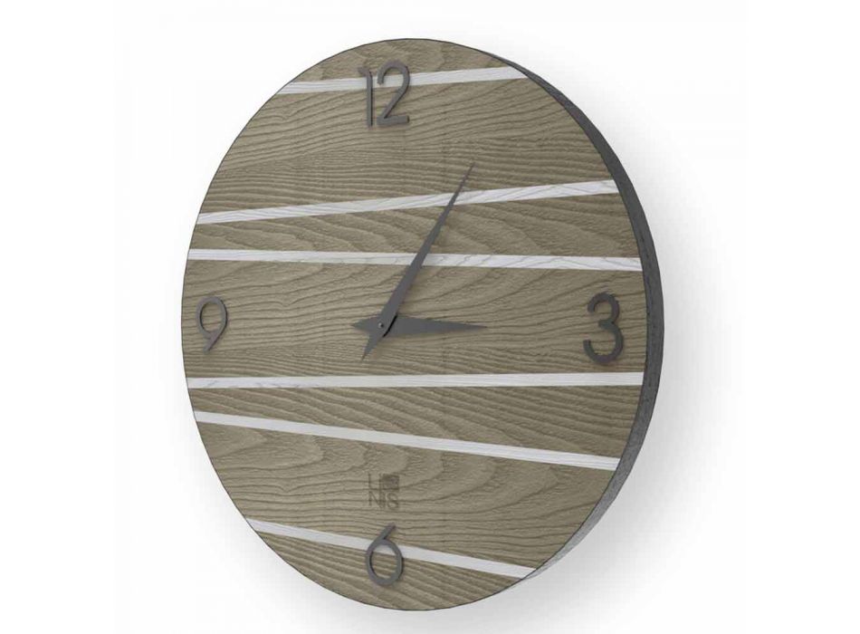 Moderní dřevěné nástěnné hodiny Marzio vyrobené v Itálii Viadurini