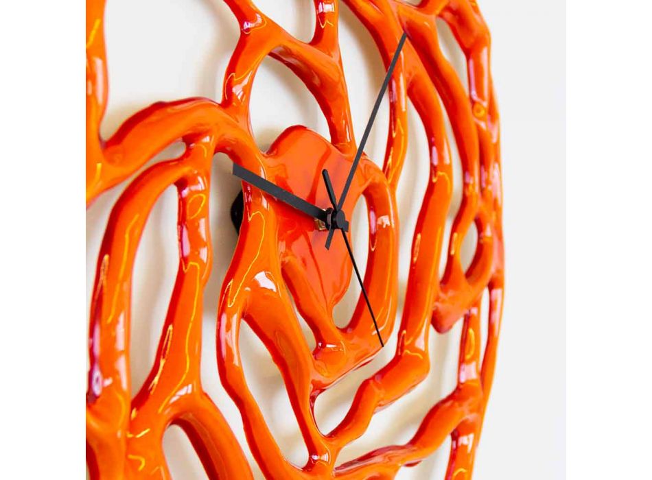 Perforované moderní nástěnné hodiny barevný design lakovaný lesklý - Ruffo Viadurini