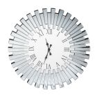 Kulaté dekorativní nástěnné hodiny z Mdf a zrcadlového skla - Tosco Viadurini