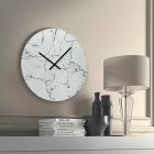 Kulaté nástěnné hodiny s mramorovým efektem bez čísel Made in Italy - Ciferník Viadurini