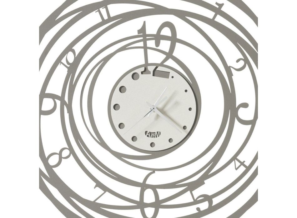 Kulaté nástěnné hodiny v železném zdobeném designu ve 3 barvách - Doric Viadurini