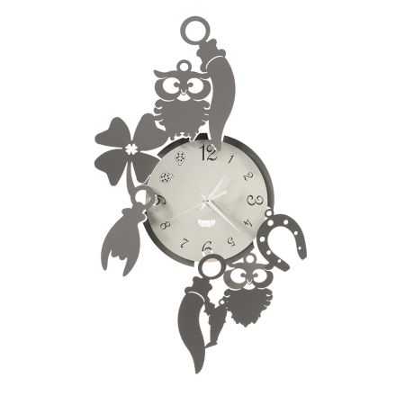 Kulaté designové železné nástěnné hodiny s dekoracemi Fortuna - Tibio Viadurini