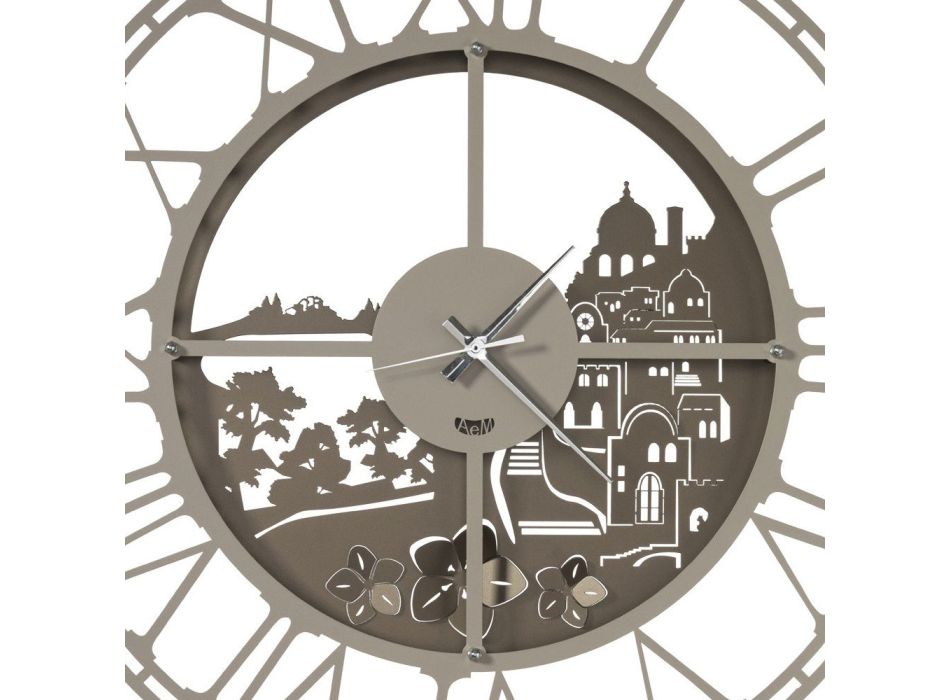 Kulaté nástěnné hodiny v Iron Italian Design 3 povrchové úpravy - Furio Viadurini