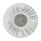 Kulaté nástěnné hodiny v železném trojrozměrném designu 2 barvy - Heco Viadurini