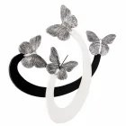 Designové nástěnné hodiny slonoviny / černé ručně vyráběné v Itálii Zenia Viadurini