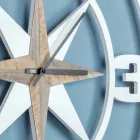 Velké nástěnné hodiny design v Shabby White a Brown Wood - závěs Viadurini