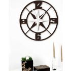 Velké nástěnné hodiny design v Shabby White a Brown Wood - závěs Viadurini