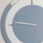 Klasické kulaté velké nástěnné hodiny v bílé a Avio Wood - Beppe Viadurini