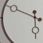 Velké kulaté nástěnné hodiny moderní design v hnědé a béžové dřevo - Osvego Viadurini